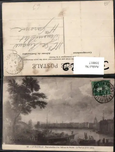 350017,Poitou-Charentes Charente-Maritime La Rochelle Tableau du Musee Le Port Hafen