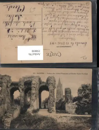 350030,Poitou-Charentes Charente-Maritime Saintes Voutes des Arenes Romaines et Clocher
