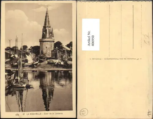 406950,Poitou-Charentes Charente-Maritime La Rochelle Cour de la Lanterne Turm Boote