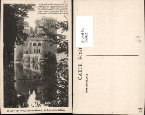 406957,Poitou-Charentes Deux-Sevres St-Loup-sur-Thouet Le Donjon du Chateau Schloss