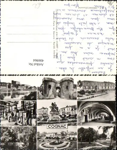 406964,Poitou-Charentes Charente Cognac Teilansicht Schloss Burg Park Mehrbildkarte