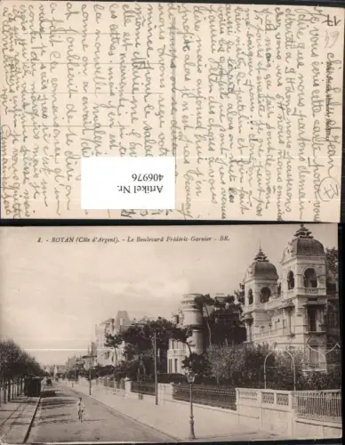 406976,Poitou-Charentes Charente-Maritime Royan Le Boulevard Frederic-Garnier Straßenansicht