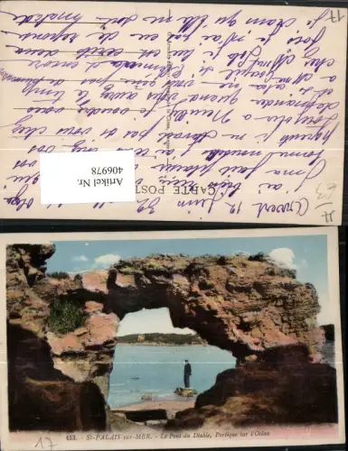 406978,Poitou-Charentes Charente-Maritime St-Palais-sur-Mer Pont du Diable Felsbrücke