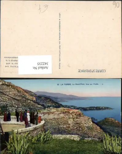 342235,Provence-Alpes-Cote-Azur Alpes-Maritimes La Turbie Le Rond-Point Vue sur l'Italie Aussicht