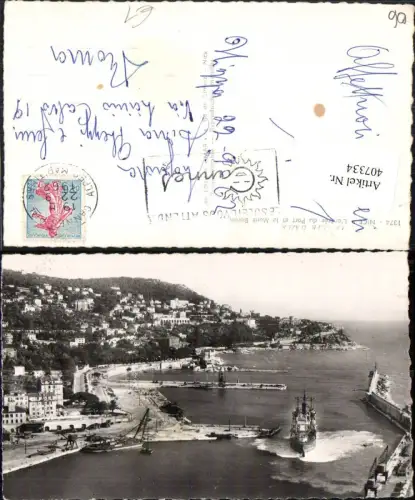 407334,Provence-Alpes-Cote-Azur Alpes-Maritimes Nice Nizza Port et Mont Boron Hafen Dampfer