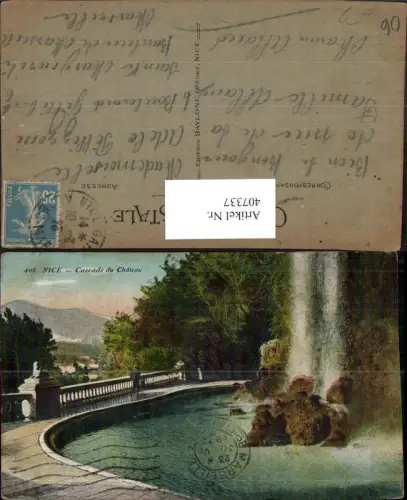 407337,Provence-Alpes-Cote-Azur Alpes-Maritimes Nice Nizza Cascade du Chateau Wasserfall