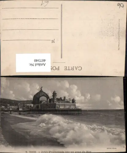 407340,Provence-Alpes-Cote-Azur Alpes-Maritimes Nice Nizza Jetee Promenade Seebrücke Strand