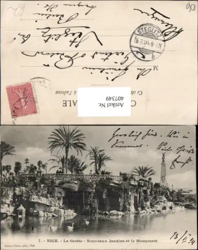 407349,Provence-Alpes-Cote-Azur Alpes-Maritimes Nice Nizza Grotte Jardins et Monument Garten