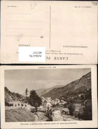 407357,Provence-Alpes-Cote-Azur Alpes-Maritimes Village d'Entraunes Teilansicht Bergkulisse