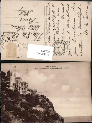 407363,Provence-Alpes-Cote-Azur Alpes-Maritimes Vistaero edifie sur frontiere romaine Gebäude