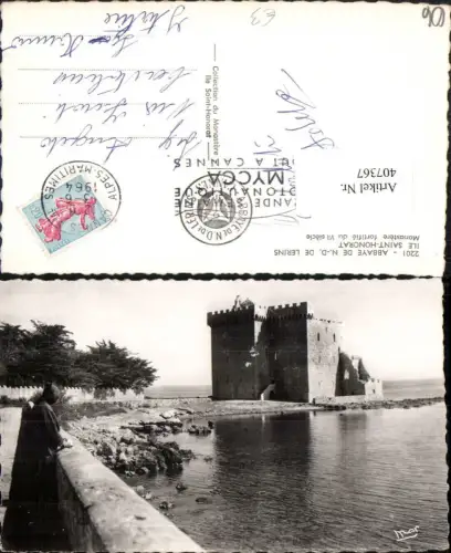 407367,Provence-Alpes-Cote-Azur Alpes-Maritimes Ile Saint-Honorat Schloss Chateau