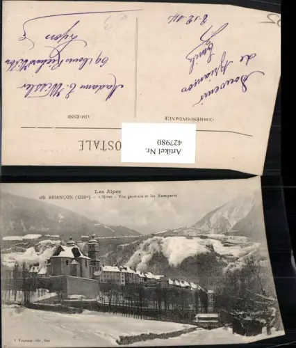 427980,Provence-Alpes-Cote-Azur Hautes-Alpes Briancon Vue generale et les Remparts Winterbild