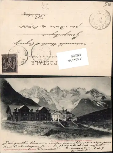 428005,Provence-Alpes-Cote-Azur Hautes-Alpes Col du Lautaret et Glacier Bergkulisse