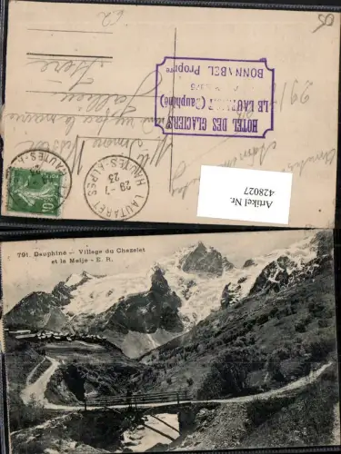 428027,Provence-Alpes-Cote-Azur Hautes-Alpes Village du Chazelet et la Meije Bergkulisse