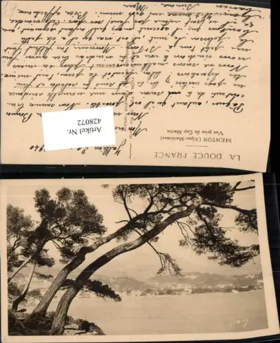 428072,Provence-Alpes-Cote-Azur Alpes-Maritimes Menton Vue prise du Cap Martin Teilansicht