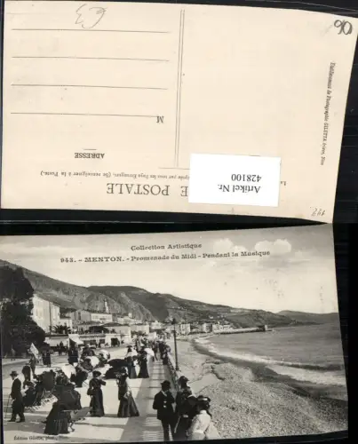 428100,Provence-Alpes-Cote-Azur Alpes-Maritimes Menton Promenade du Midi Strand