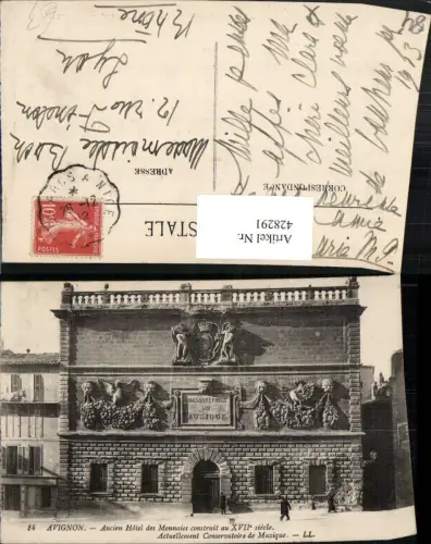 428291,Provence-Alpes-Cote-Azur Vaucluse Avignon Hotel des Monnaies Gebäude