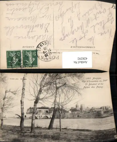 428292,Provence-Alpes-Cote-Azur Vaucluse Avignon Pont St-Benezet et Palais Papes Brücke