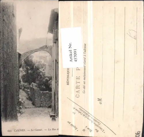 457091,Provence-Alpes-Cote-Azur Alpes-Maritimes Cannes Cannet Rue Arc Partie