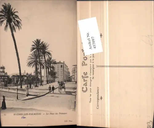 457097,Provence-Alpes-Cote-Azur Var Hyeres-les-Palmiers Place Palmiers Palmen