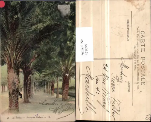 457099,Provence-Alpes-Cote-Azur Var Hyeres Avenue de la Gare Allee