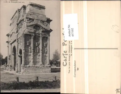 457102,Provence-Alpes-Cote-Azur Vaucluse Orange Arc de Triomphe Triumphbogen