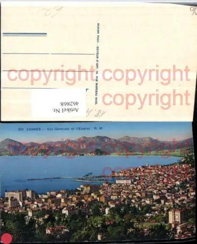 462868,Provence-Alpes-Cote-Azur Alpes-Maritimes Cannes Vue Generale et Esterel Totale