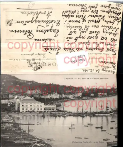 462870,Provence-Alpes-Cote-Azur Alpes-Maritimes Cannes Port et le Casino Hafen Boote