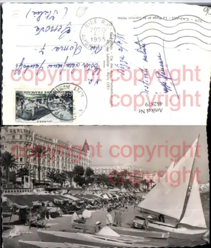 462879,Provence-Alpes-Cote-Azur Alpes-Maritimes Cannes Plage et Carlton Hotel Strandleben