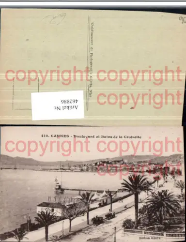 462886,Provence-Alpes-Cote-Azur Alpes-Maritimes Cannes Boulevard et Bains de la Croisette