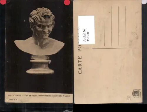 350300,Rhone-Alpes Isere Vienne Tete de Faune Büste