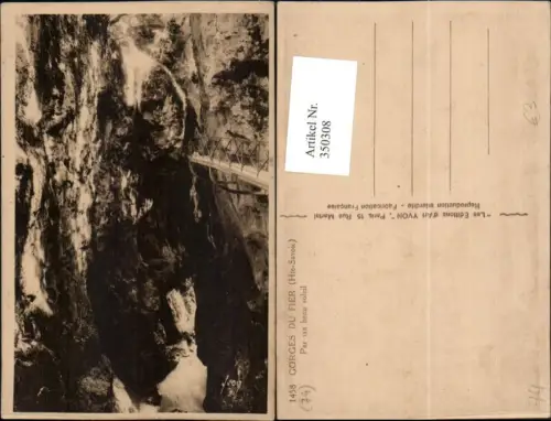 350308,Rhone-Alpes Haute-Savoie Gorges du Fier Par un beau soleil Brücke