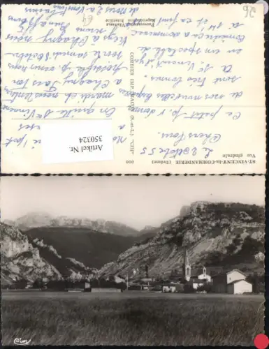 350324,Rhone-Alpes Drome St-Vincent-la-Commanderie Vue generale Totale Bergkulisse