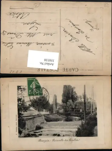 350330,Rhone-Alpes Isere Bourgoin Passerelle des Pivolleta Wehr Brücke