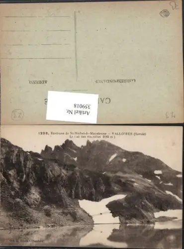 359018,Rhone-Alpes Savoie St-Michel-de-Maurienne Valloires Le Lac des Rochilles Bergkulisse