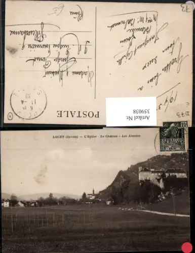 359038,Rhone-Alpes Savoie Lucey L'Eglise Le Chateau Les Altesses Schloss Kirche