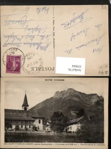 359044,Rhone-Alpes Savoie Saint-Pierre-d'Albigny L'Arclusaz Kirche Bergkulisse