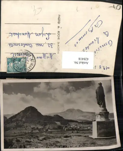 428418,Rhone-Alpes Ardeche Le Mozenc Vue de Boree Teilansicht Statue