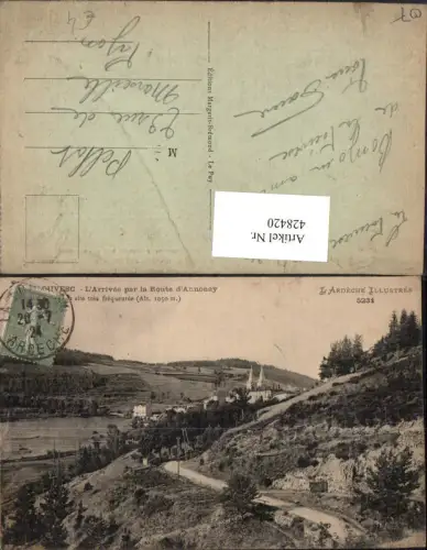 428420,Rhone-Alpes Ardeche Lalouvesc L'Arrivee par la Route d'Annonay Teilansicht