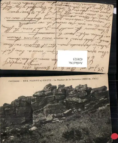 428523,Rhone-Alpes Loire Pierre-sur-Haute Le Rocher de la Caverne Felsen