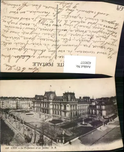 428537,Rhone-Alpes Rhone Lyon La Prefecture et ses Jardins Gebäude