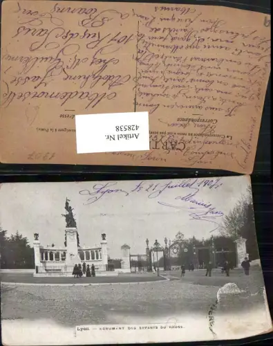 428538,Rhone-Alpes Rhone Lyon Monument des Efants du Rhone Statue