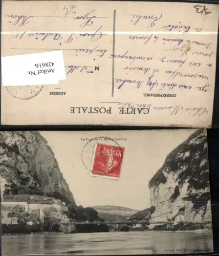 428616,Rhone-Alpes Savoie Le Pont de la Balme Fluss Brücke