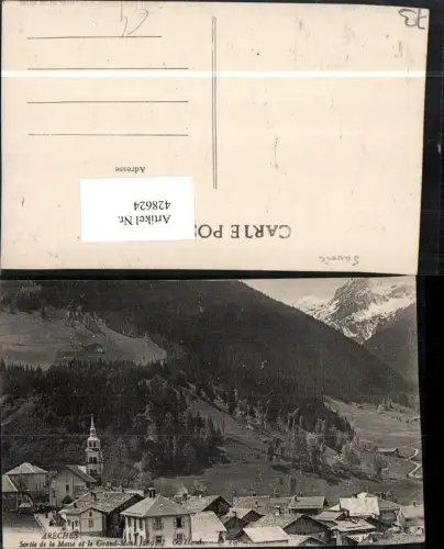 428624,Rhone-Alpes Savoie Areches Sortie de la Messe et le Grand Mont Teilansicht