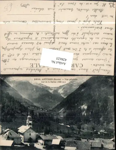 428625,Rhone-Alpes Savoie Areches Vue generale Teilansicht Kirche Bergkulisse