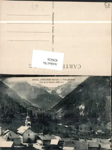 428626,Rhone-Alpes Savoie Areches Vue generale Teilansicht Kirche Bergkulisse