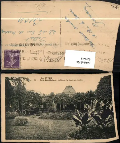 428628,Rhone-Alpes Savoie Aix-les-Bains Grand Cercle et ses Jardins Garten