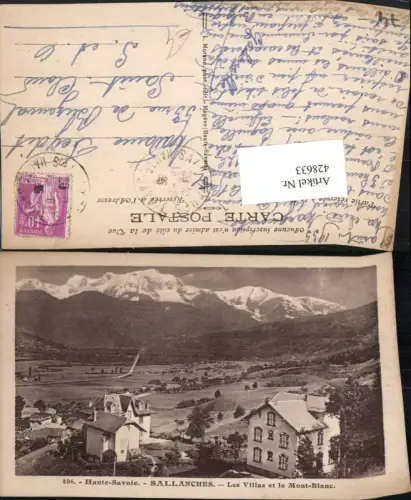 428633,Rhone-Alpes Haute-Savoie Sallanches Les Villas et le Mont-Blanc Bergkulisse