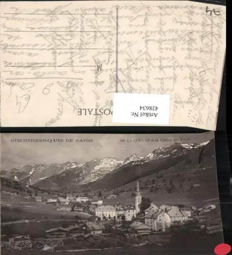 428634,Rhone-Alpes Haute-Savoie La Clusaz et la Chaine de sAravis Totale Bergkulisse