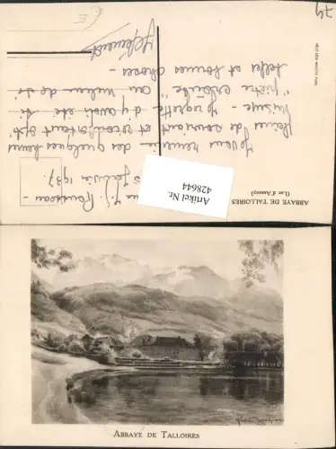 428644,Künstler AK Jacques Rhone-Alpes Haute-Savoie Abbaye de Talloires Abtei